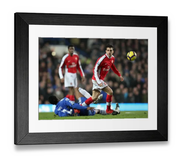 Framed Print : Cesc Fabregas (Arsenal) Jon Mikel Obi (Chelsea). Chelsea 2: 0 Arsenal. Barclays Premier League