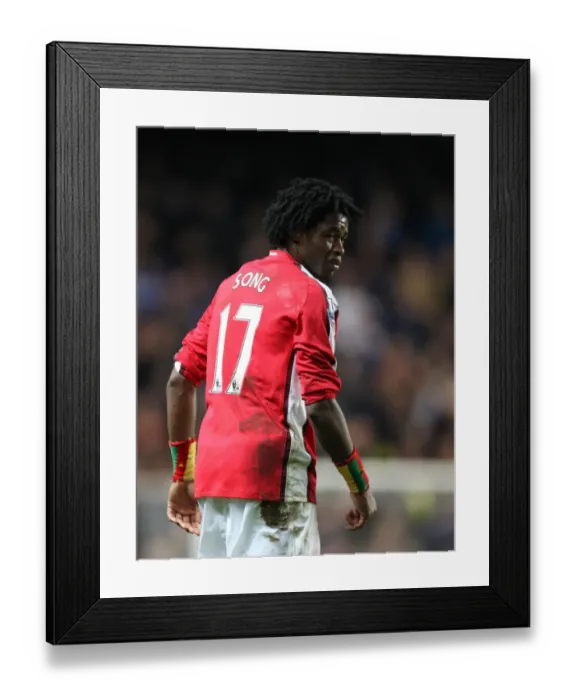 Framed Print : Alex Song (Arsenal). Chelsea 2: 0 Arsenal. Barclays Premier League. Stamford Bridge