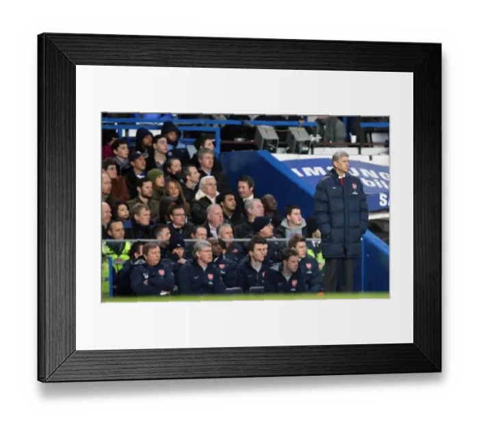 Framed Print : Arsene Wenger the Arsenal Manager. Chelsea 2: 0 Arsenal. Barclays Premier League