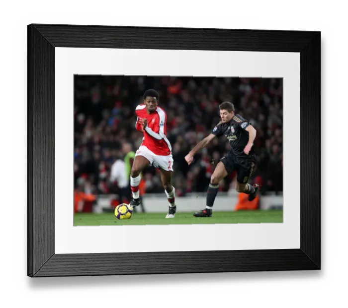 Framed Print : Cesc Fabregas (Arsenal) Steven Gerrard (Liverpool). Arsenal 1: 0 Liverpool