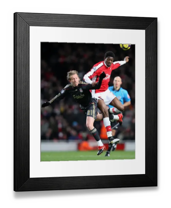 Framed Print : Abou Diaby vs. Lucas Leiva: Arsenal's Win Over Liverpool in the Barclays Premier League (10 / 2 / 10)