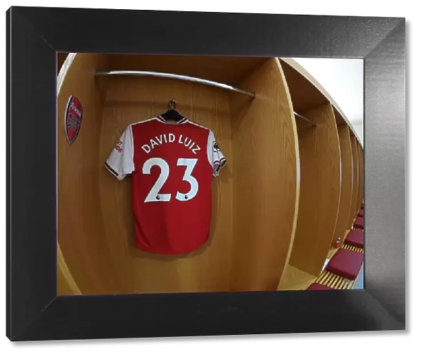 Arsenal FC: David Luiz's Shirt in Emirates Changing Room (Arsenal v AFC Bournemouth, 2019-20)