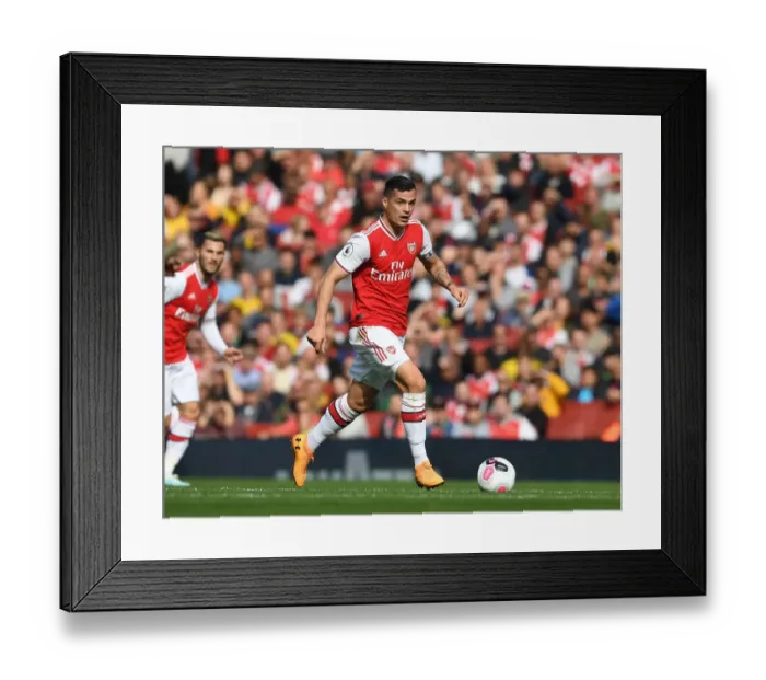 Framed Print : Granit Xhaka: Arsenal's Midfield Maestro in Action vs. AFC Bournemouth, Premier League 2019-20 Framed Print : Granit Xhaka: Arsenal's Midfield Maestro in Action vs. AFC Bournemouth, Premier League 2019-20