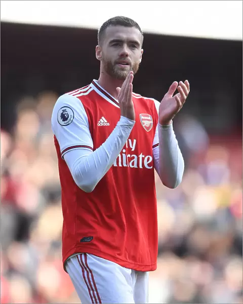 Arsenal's Calum Chambers Reacts After Arsenal FC vs AFC Bournemouth, Premier League 2019-20