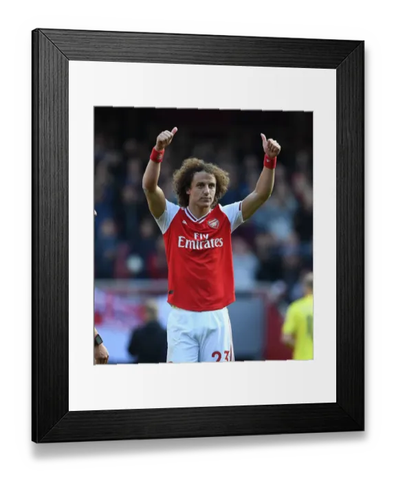 Framed Print : David Luiz Celebrates Arsenal's Win Against AFC Bournemouth, Premier League 2019-20 Framed Print : David Luiz Celebrates Arsenal's Win Against AFC Bournemouth, Premier League 2019-20