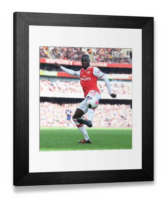 Framed Print : Arsenal's Nicolas Pepe in Action against AFC Bournemouth, Premier League 2019-20