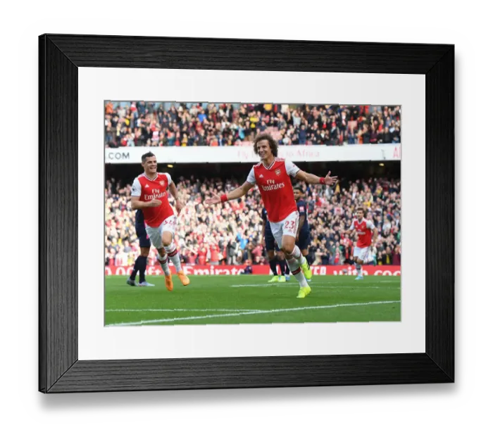 Framed Print : David Luiz's Thrilling Winner: Arsenal FC Triumphs Over AFC Bournemouth in the Premier League 2019-20 Framed Print : David Luiz's Thrilling Winner: Arsenal FC Triumphs Over AFC Bournemouth in the Premier League 2019-20