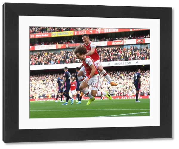 Arsenal: Luiz and Xhaka Celebrate Goal Against AFC Bournemouth, 2019-20