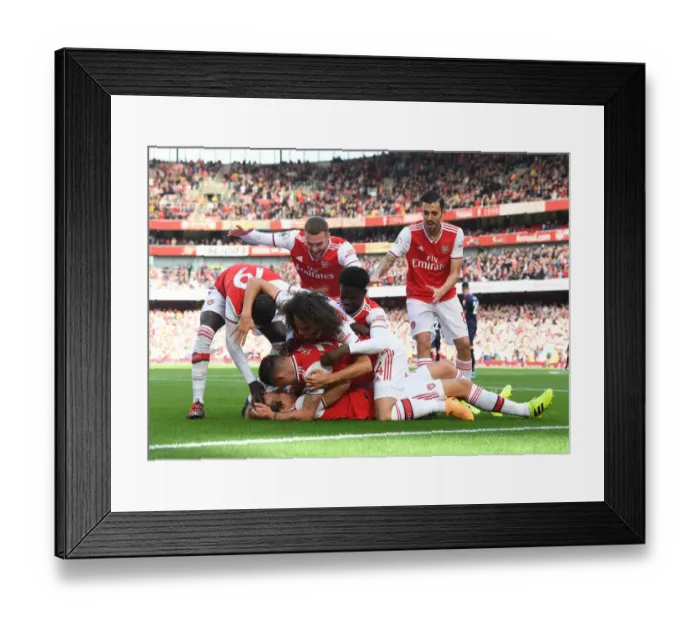 Framed Print : Arsenal: David Luiz's Goal and Celebration vs AFC Bournemouth (2019-20) Framed Print : Arsenal: David Luiz's Goal and Celebration vs AFC Bournemouth (2019-20)