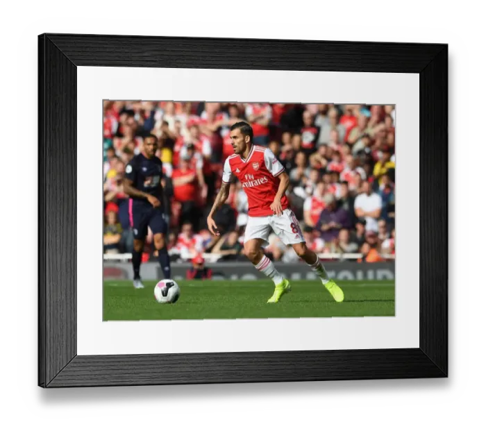 Framed Print : Dani Ceballos in Action: Arsenal vs. AFC Bournemouth, Premier League 2019-20