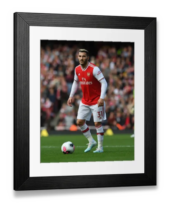 Framed Print : Arsenal's Sead Kolasinac in Action against AFC Bournemouth, Premier League 2019-20