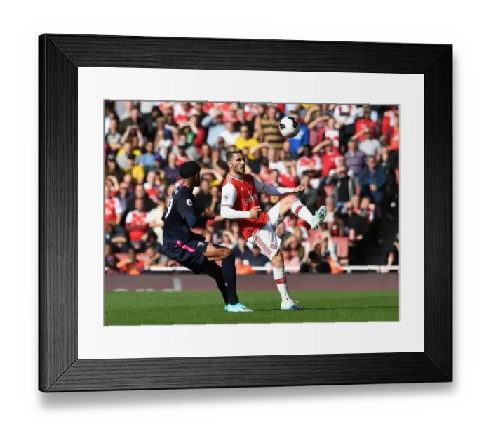 Framed Print : Arsenal's Kolasinac Outmaneuvers Bournemouth's Billings in Premier League Clash Framed Print : Arsenal's Kolasinac Outmaneuvers Bournemouth's Billings in Premier League Clash