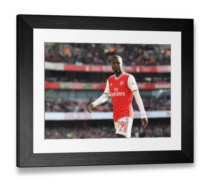 Framed Print : Pepe in Action: Arsenal vs. AFC Bournemouth, Premier League 2019-20