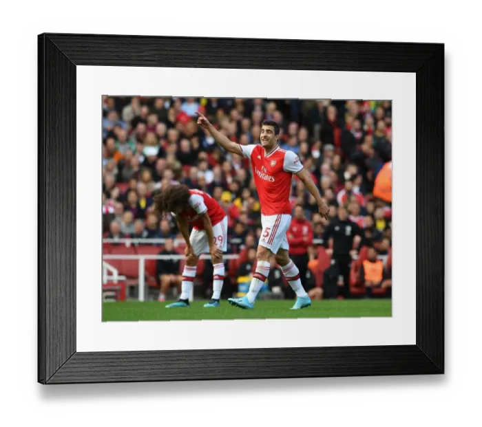Framed Print : Sokratis in Action: Arsenal vs AFC Bournemouth, Premier League 2019-20