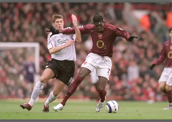 Emmanuel Adebayor (Arsenal) Steven Gerrard (Liverpool). Arsenal 2: 1 Liverpool