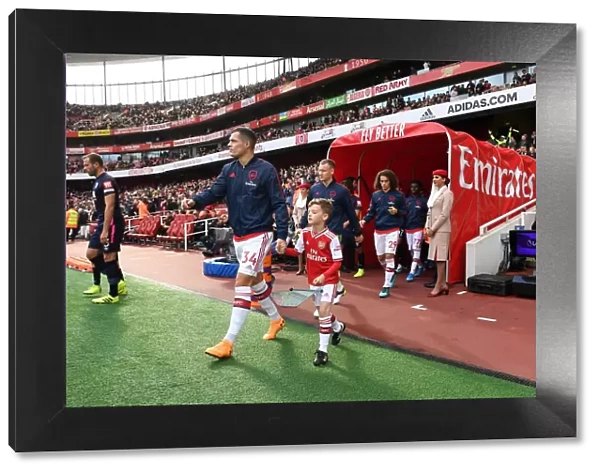Arsenal's Granit Xhaka Leads Team Out vs. AFC Bournemouth, Premier League 2019-20