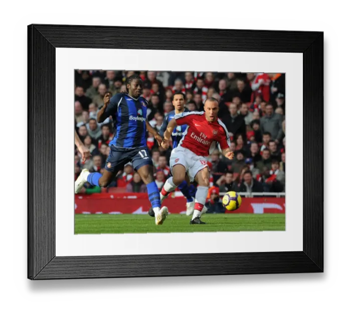 Framed Print : Mikael Silvestre (Arsenal) Kenwyne Jones (Sunderland). Arsenal 2: 0 Sunderland Framed Print : Mikael Silvestre (Arsenal) Kenwyne Jones (Sunderland). Arsenal 2: 0 Sunderland