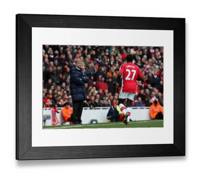 Framed Print : Arsene Wenger the Arsenal Manager. Arsenal 2: 0 Sunderland, Barclays Premier League Framed Print : Arsene Wenger the Arsenal Manager. Arsenal 2: 0 Sunderland, Barclays Premier League