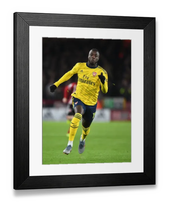 Framed Print : Pepe in Action: Sheffield United vs. Arsenal Premier League Clash (2019-20) Framed Print : Pepe in Action: Sheffield United vs. Arsenal Premier League Clash (2019-20)