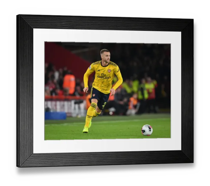 Framed Print : Calum Chambers in Action: Sheffield United vs. Arsenal, Premier League 2019-20