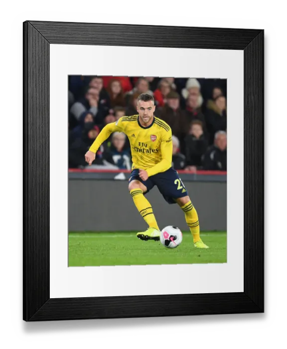 Framed Print : Calum Chambers in Action: Arsenal vs Sheffield United, Premier League 2019-20
