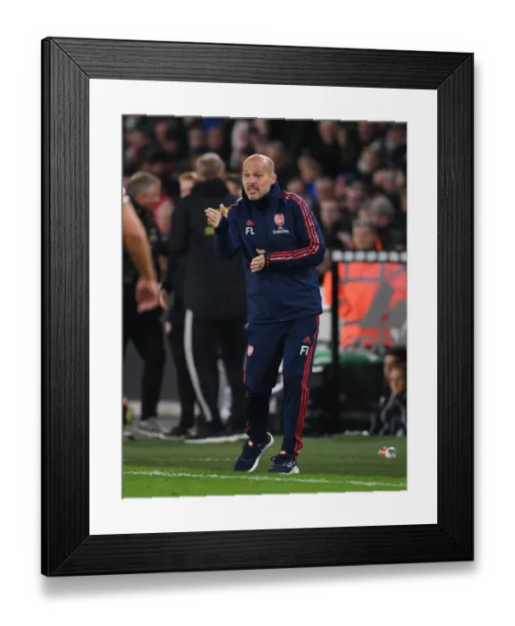 Framed Print : Freddie Ljungberg at Work: Arsenal Assistant Coach on the Touchline at Sheffield United (2019-20)