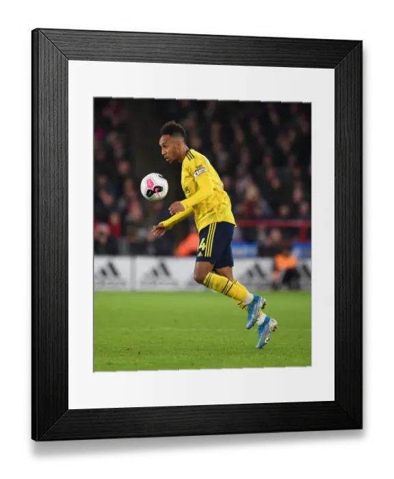 Framed Print : Aubameyang's Brilliant Performance: Arsenal's Victory Over Sheffield United, Premier League 2019-20