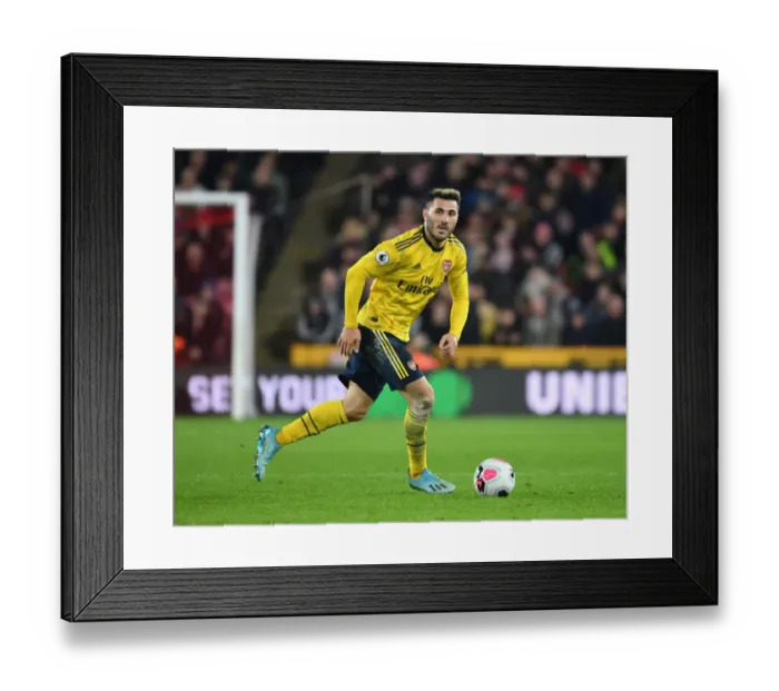 Framed Print : Sead Kolasinac in Action: Arsenal vs Sheffield United, Premier League 2019-20