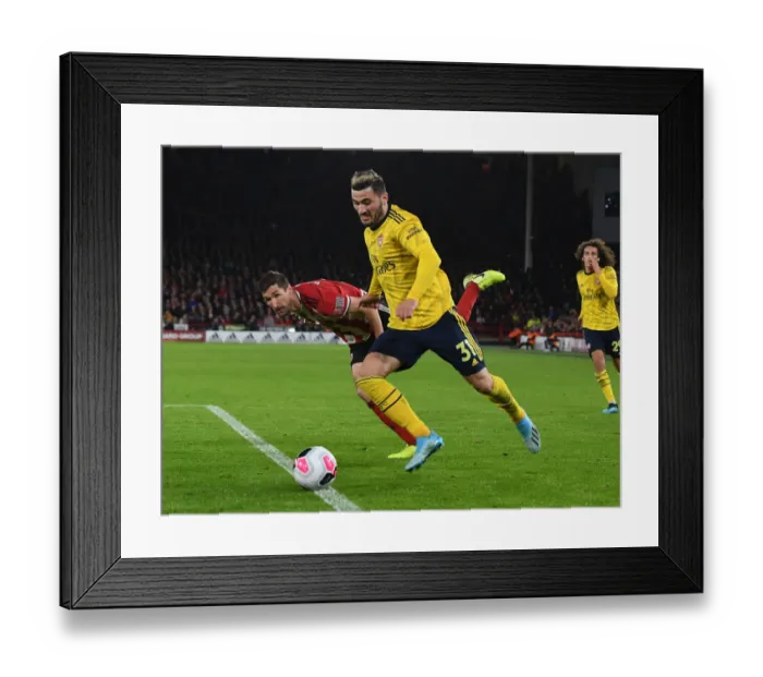 Framed Print : Battle at Bramall Lane: Sead Kolasinac vs. Chris Basham - A Defensive Showdown in Sheffield United vs. Arsenal FC, Premier League 2019-20 Framed Print : Battle at Bramall Lane: Sead Kolasinac vs. Chris Basham - A Defensive Showdown in Sheffield United vs. Arsenal FC, Premier League 2019-20