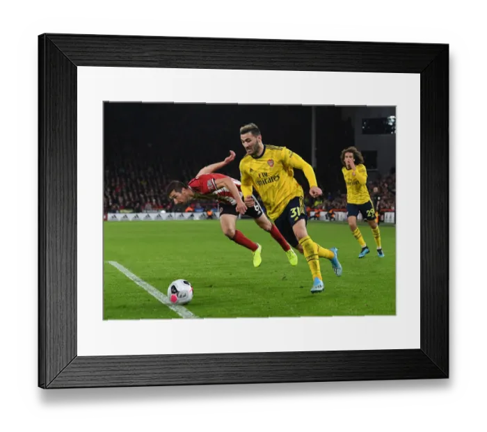 Framed Print : Sead Kolasinac vs. Chris Basham: Battle at Bramall Lane - Sheffield United vs. Arsenal, Premier League 2019-20 Framed Print : Sead Kolasinac vs. Chris Basham: Battle at Bramall Lane - Sheffield United vs. Arsenal, Premier League 2019-20