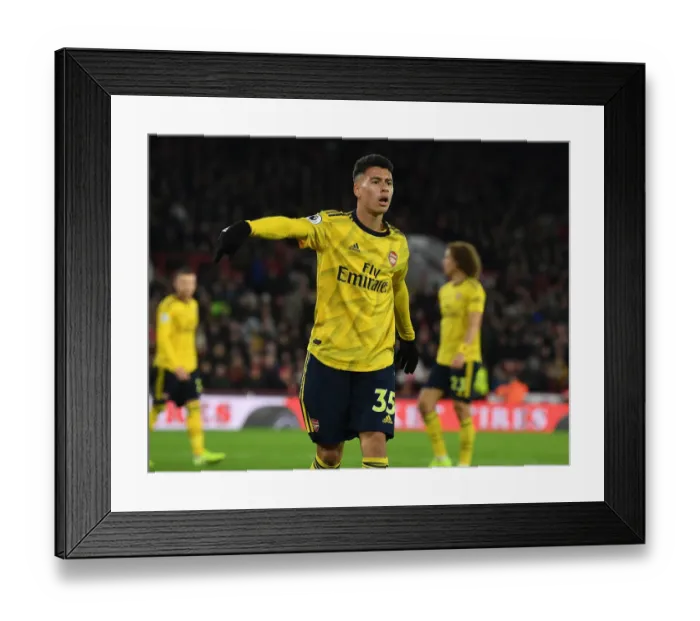 Framed Print : Martinelli in Action: Sheffield United vs. Arsenal, Premier League 2019-20