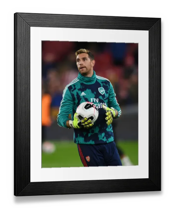 Framed Print : Arsenal's Emi Martinez Prepares for Sheffield United Clash in Premier League (2019-20) Framed Print : Arsenal's Emi Martinez Prepares for Sheffield United Clash in Premier League (2019-20)