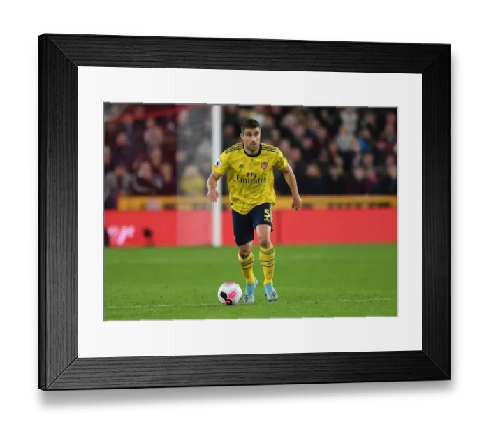 Framed Print : Sokratis of Arsenal in Action against Sheffield United (Premier League, October 2019)