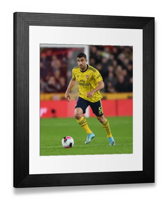 Framed Print : Sokratis in Action: Arsenal vs Sheffield United, Premier League 2019-20