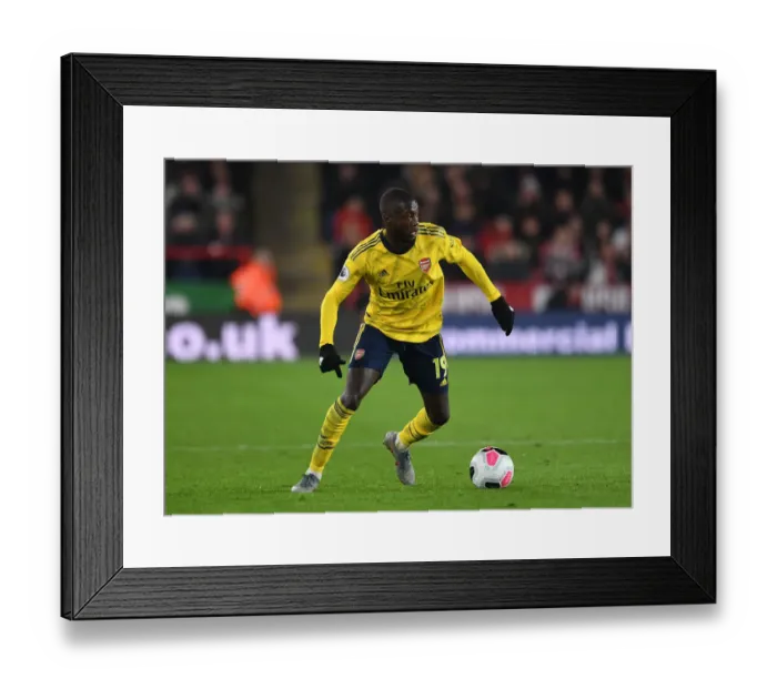 Framed Print : Pepe in Action: Sheffield United vs. Arsenal, Premier League 2019-20