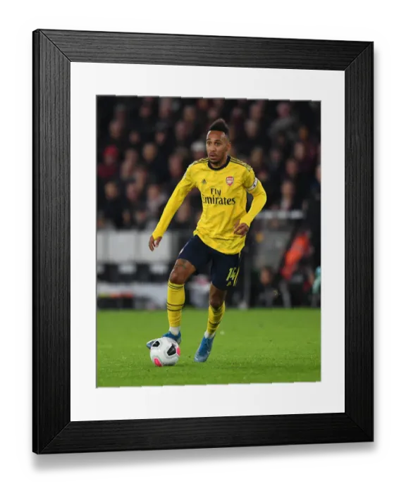 Framed Print : Aubameyang in Action: Sheffield United vs. Arsenal, Premier League 2019-20