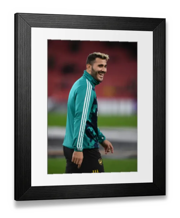 Framed Print : Arsenal's Sead Kolasinac Prepares for Europa League Clash against Vitoria Guimaraes Framed Print : Arsenal's Sead Kolasinac Prepares for Europa League Clash against Vitoria Guimaraes