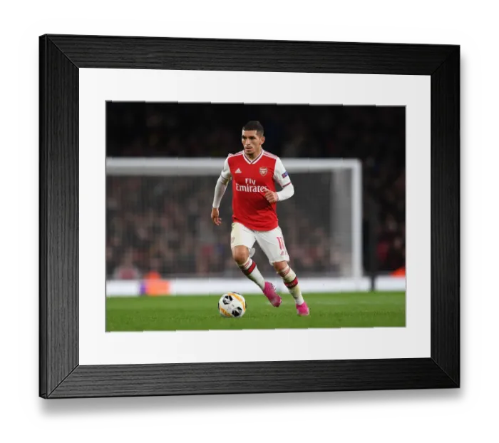 Framed Print : Torreira in Action: Arsenal's Europa League Victory over Vitoria Guimaraes, 2019-20