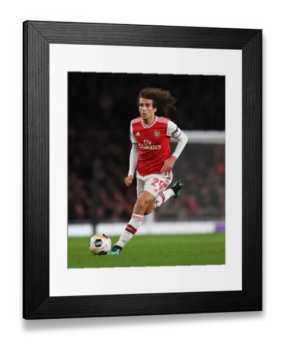 Framed Print : Arsenal's Guendouzi in Action against Vitoria Guimaraes in Europa League