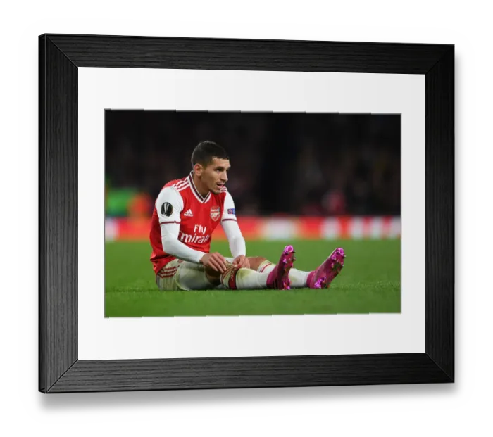 Framed Print : Torreira in Action: Arsenal vs. Vitoria Guimaraes, Europa League 2019-20
