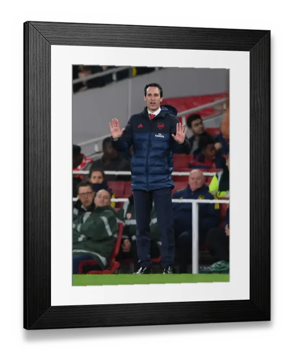 Framed Print : Unai Emery Leads Arsenal Against Vitoria Guimaraes in Europa League Group F