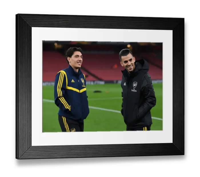 Framed Print : Arsenal FC: Bellerin and Ceballos Unite Before Arsenal vs Vitoria Guimaraes - UEFA Europa League 2019-20 Framed Print : Arsenal FC: Bellerin and Ceballos Unite Before Arsenal vs Vitoria Guimaraes - UEFA Europa League 2019-20