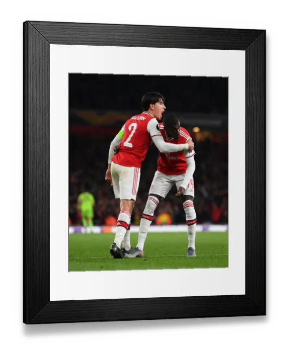 Framed Print : Arsenal's Nicolas Pepe Scores Second Goal vs Vitoria Guimaraes in Europa League Framed Print : Arsenal's Nicolas Pepe Scores Second Goal vs Vitoria Guimaraes in Europa League