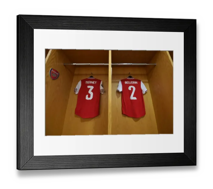 Framed Print : Arsenal FC: Kieran Tierney and Hector Bellerin Prepare for Vitoria Guimaraes Clash in Europa League Group Stage