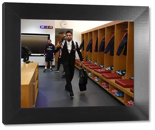 Arsenal FC: Pierre-Emerick Aubameyang in the Changing Room before Arsenal vs Crystal Palace (2019-20)