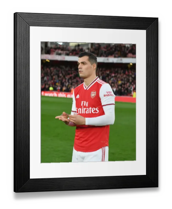 Framed Print : Arsenal's Xhaka Readies for Crystal Palace Clash in Premier League