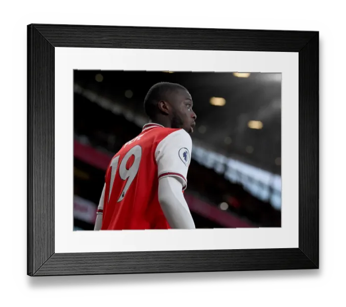 Framed Print : Arsenal's Nicolas Pepe in Action Against Crystal Palace - Premier League 2019-20