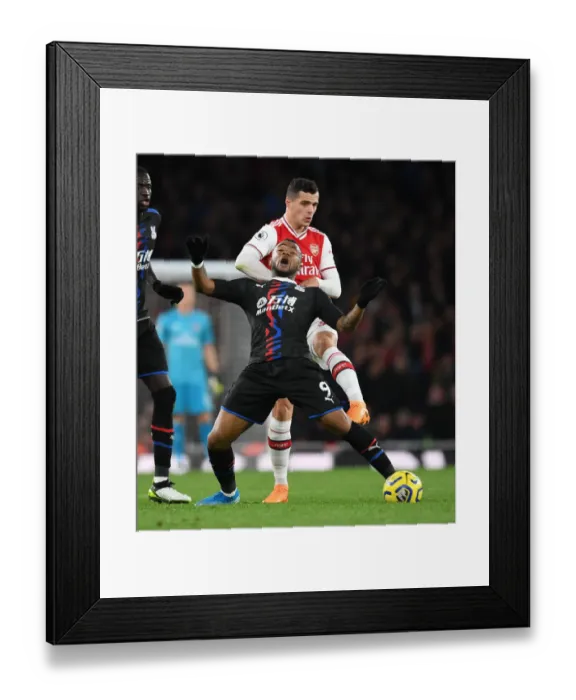 Framed Print : Arsenal vs Crystal Palace: Xhaka vs Ayew Clash in Premier League Showdown Framed Print : Arsenal vs Crystal Palace: Xhaka vs Ayew Clash in Premier League Showdown