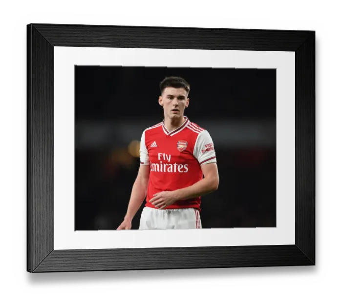Framed Print : Arsenal's Kieran Tierney in Action against Crystal Palace, Premier League 2019-20