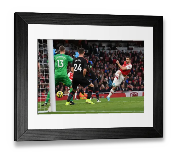 Framed Print : Sokratis Scores First Goal: Arsenal vs. Crystal Palace, Premier League 2019-20 Framed Print : Sokratis Scores First Goal: Arsenal vs. Crystal Palace, Premier League 2019-20